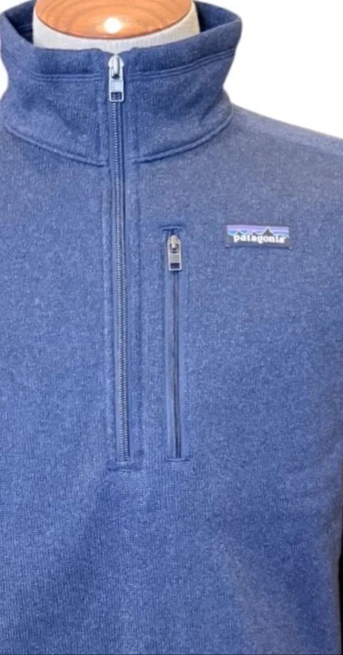 Patagonia Better Sweater Quarter Zip Pullover Medium Blue Activewear Outdoors - Picture 7 of 10